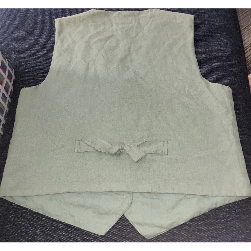 Vintage Paul Harris Design Floral Embroidery Vest Cottagecore Size Medium - Picture 4 of 4